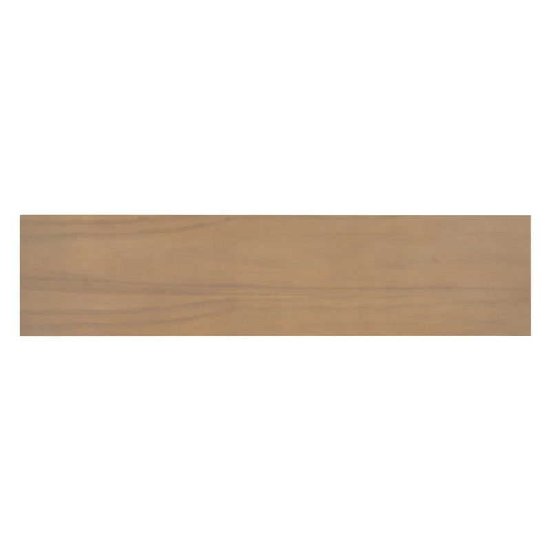Christopher Knight Home - Tavolino Consolle Elegante Mirod con Impiallacciatura in Legno Naturale e Robusta Base a V