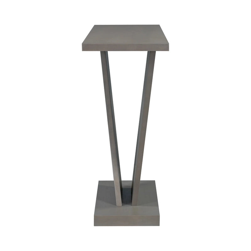 Christopher Knight Home - Tavolino Consolle Elegante Mirod con Impiallacciatura in Legno Naturale e Robusta Base a V