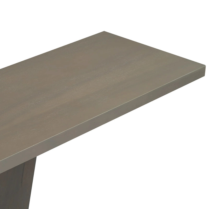 Christopher Knight Home - Tavolino Consolle Elegante Mirod con Impiallacciatura in Legno Naturale e Robusta Base a V