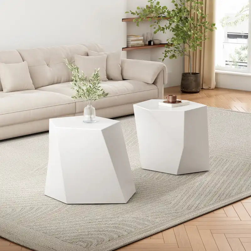 Christopher Knight Home - Ensemble de tables basses modernes MGO CloudHouse avec design géométrique