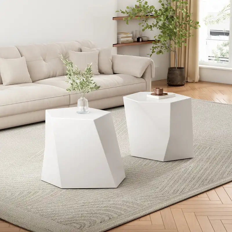 Christopher Knight Home - Ensemble de tables basses modernes MGO CloudHouse avec design géométrique