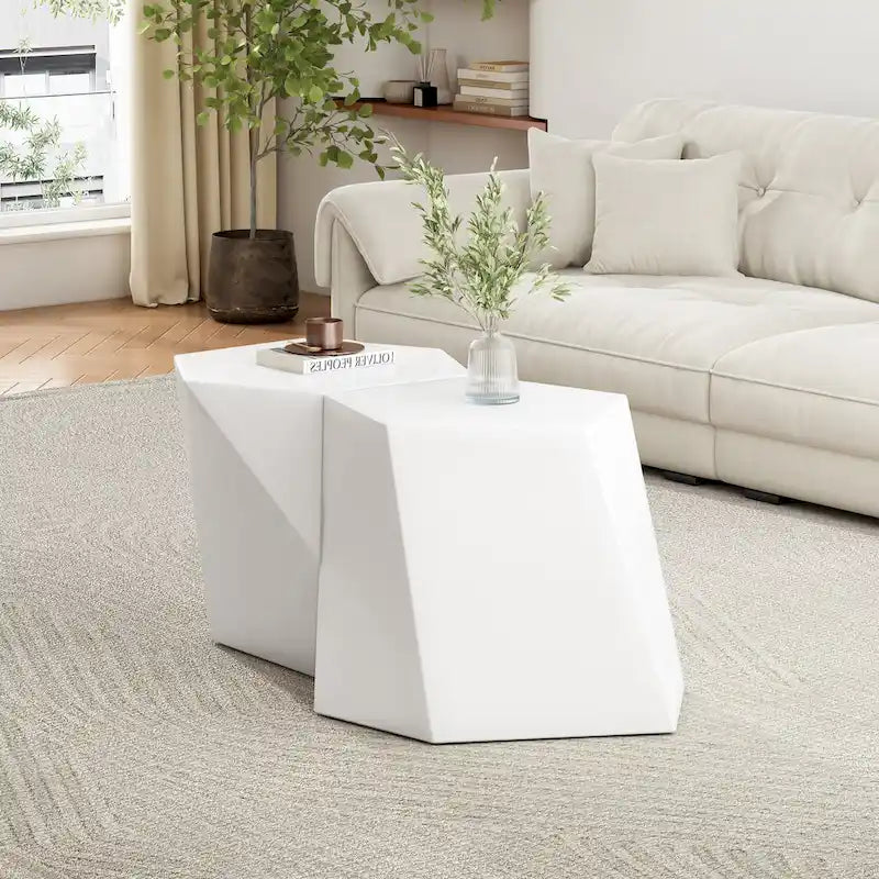 Christopher Knight Home - Ensemble de tables basses modernes MGO CloudHouse avec design géométrique