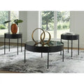 Signature Design by Ashley Ardoline Black - Set di 3 tavolini (36 L x 36 P x 18,25 A)