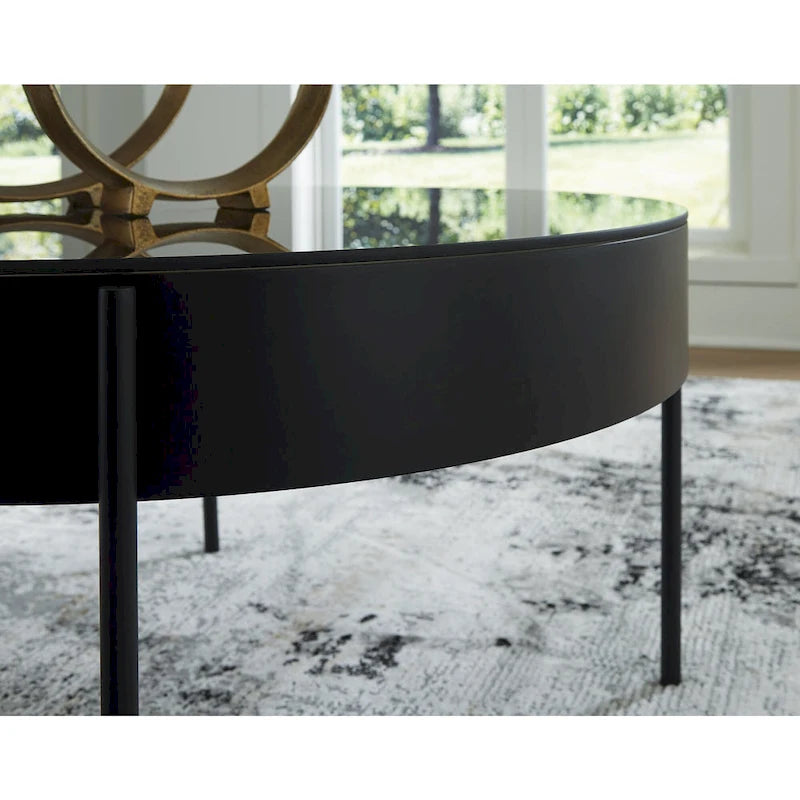Signature Design by Ashley Ardoline Black - Set di 3 tavolini (36 L x 36 P x 18,25 A)