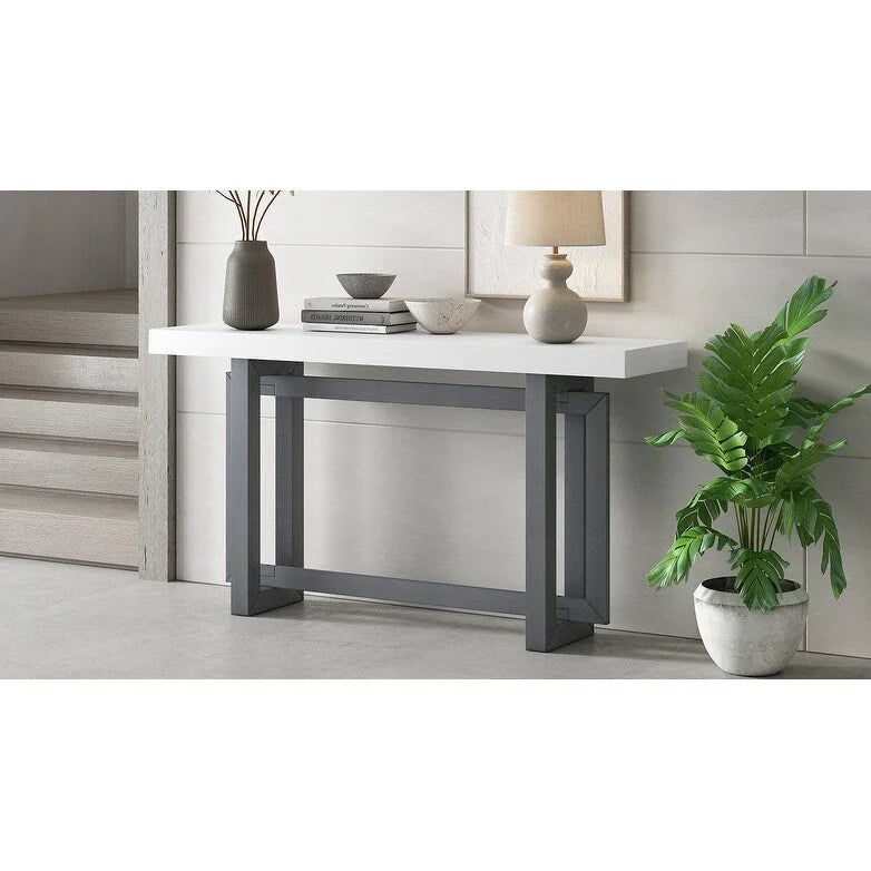 Tavolo Consolle Contemporaneo con Piano in Legno, Tavolo da Ingresso Extra Lungo per Ingresso, Corridoio, Soggiorno, Atrio, Passaggio