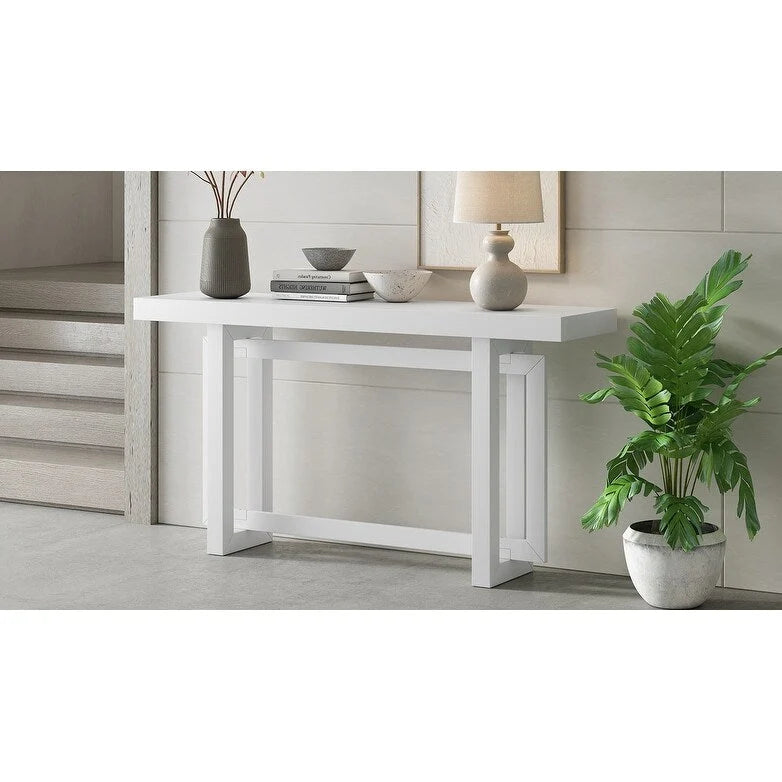 Tavolo Consolle Contemporaneo con Piano in Legno, Tavolo da Ingresso Extra Lungo per Ingresso, Corridoio, Soggiorno, Atrio, Passaggio