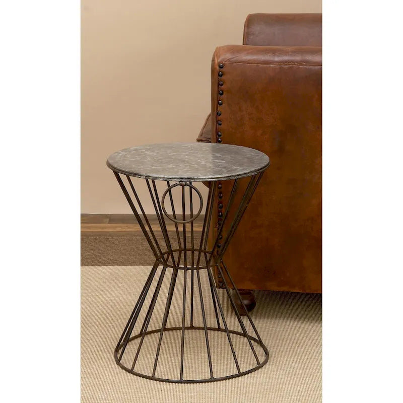 Table d'appoint en métal - Gris - Roche River Decor