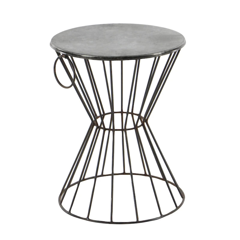 Table d'appoint en métal - Gris - Roche River Decor