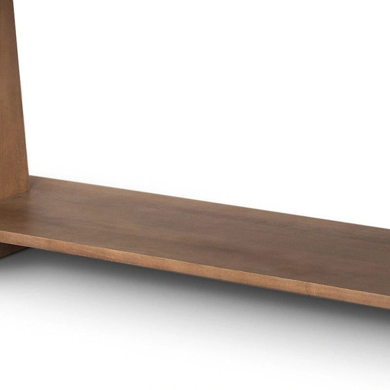 HomeRoots 67 Table console en bois massif marron avec étagère - 67' X '30' X '15.5