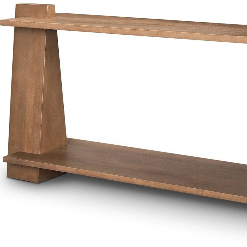HomeRoots 67 Table console en bois massif marron avec étagère - 67' X '30' X '15.5