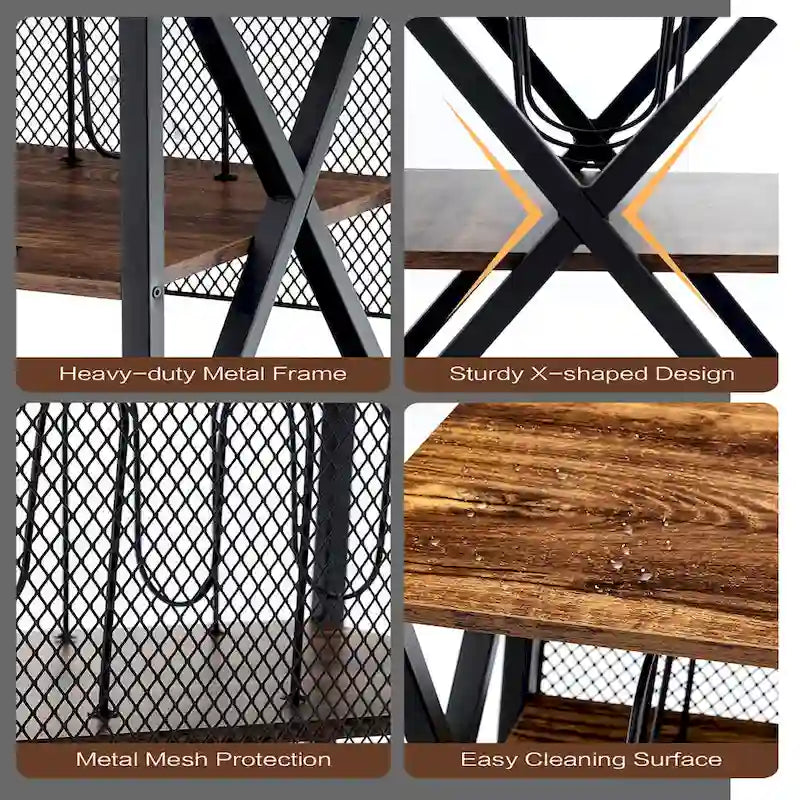 Costway Meuble de rangement pour disques vinyles, support pour platine vinyle roulant à 3 niveaux - Voir détails