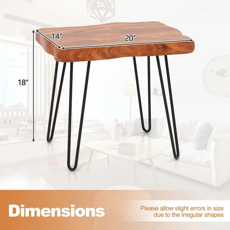 Tavolino Rettangolare Costway, Tavolino d'Appoggio in Teak Indonesiano Riciclato