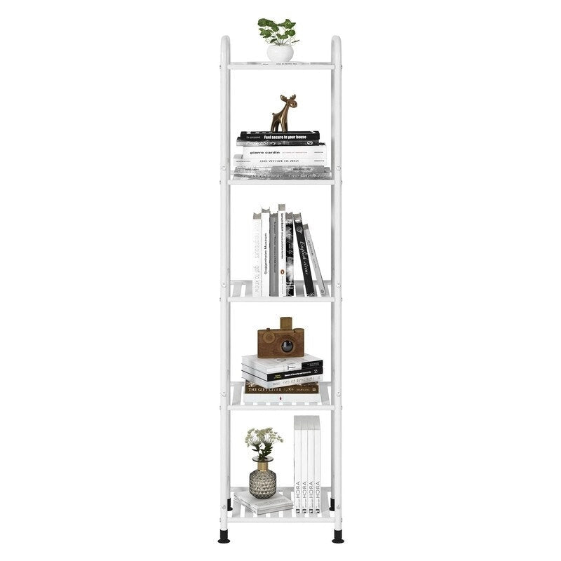Scaffale stretto a 5 ripiani per bagno - 13P x 11L x 54,7A
