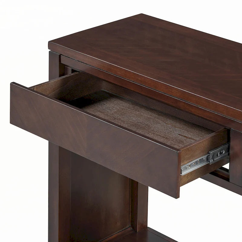 Consolle da ingresso rustica in legno 55 (Espresso)