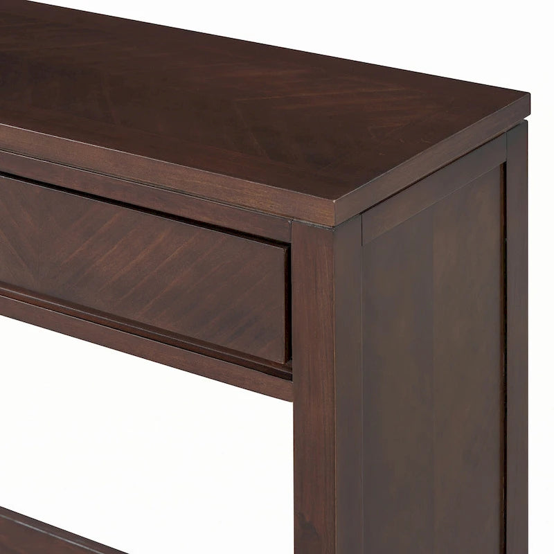 Consolle da ingresso rustica in legno 55 (Espresso)