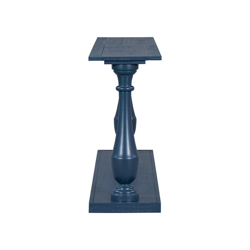 Tavolino consolle con design a base a vaso, tavolino stretto da ingresso, tavolino da divano con ripiano inferiore