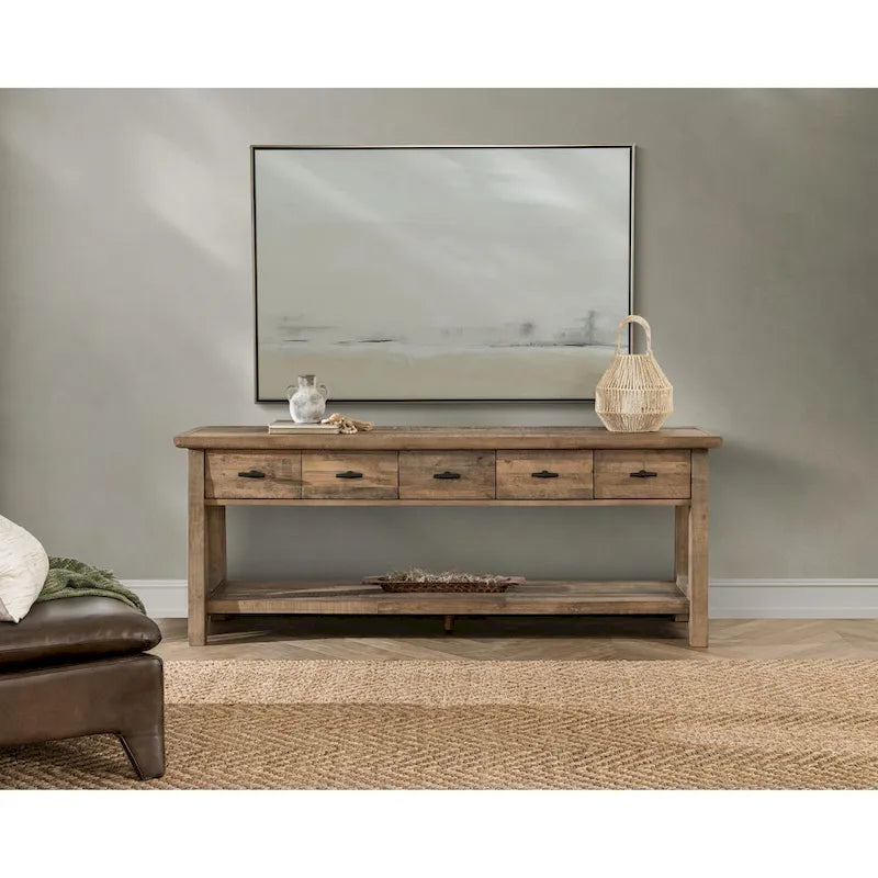 Classic Home Tavolo Consolle Talladega in Pino Riciclato