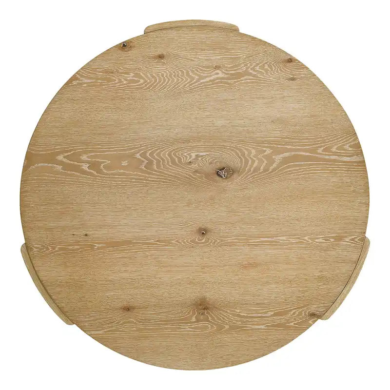 Tavolino rotondo Minst Moderno in legno di quercia di Furniture of America