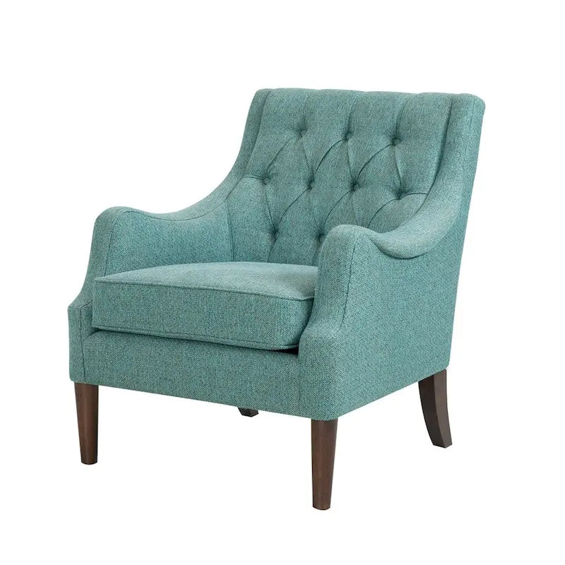 Poltrona moderna accent con bottoni capitonné