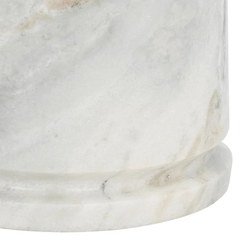 Tavolino d'appoggio rotondo alto in marmo Ghicu di SAFAVIEH Couture - 55,8 cm L x 53,3 cm P x 61 cm A - 53,3x53,3x61 cm