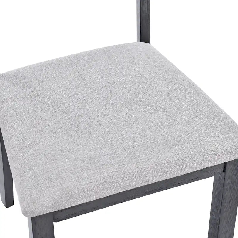 Sedie da pranzo in legno con schienale a doghe, set da 4