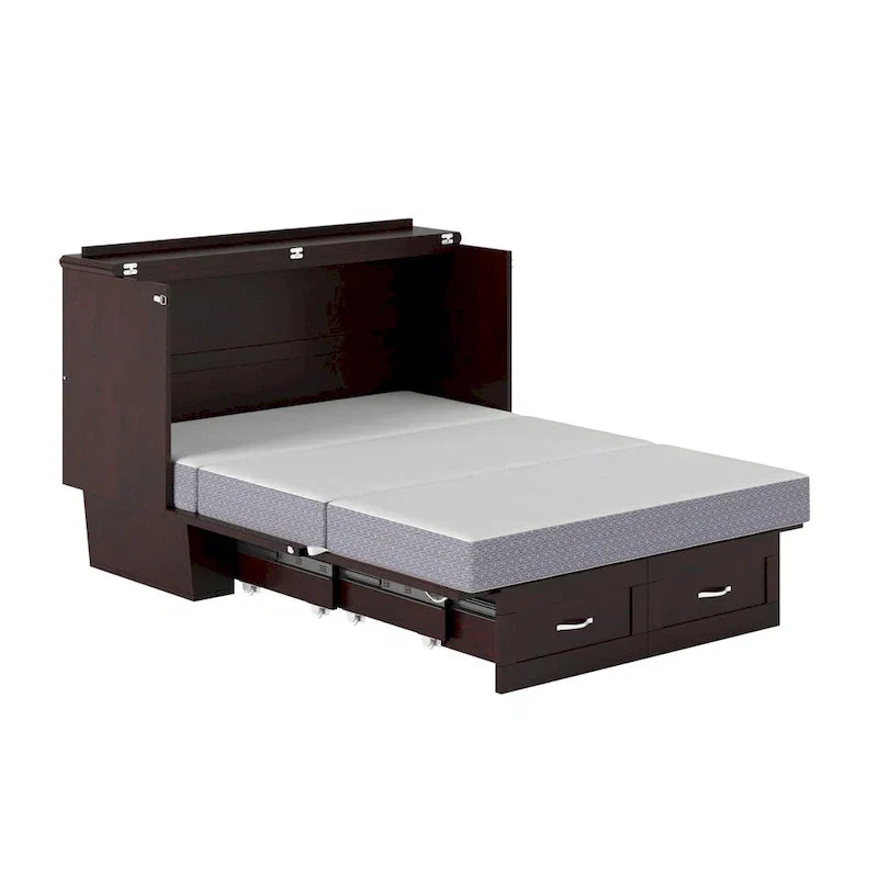 Mobile letto a scomparsa Monroe con materasso in memory foam da 6 pollici
