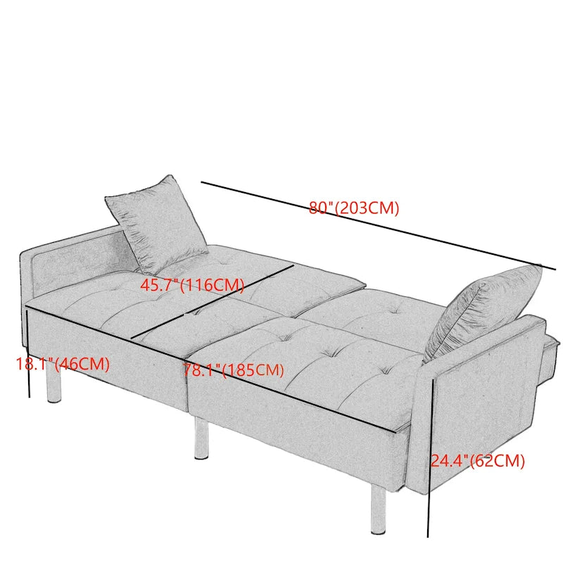 Divano Letto Convertibile a Futon 80