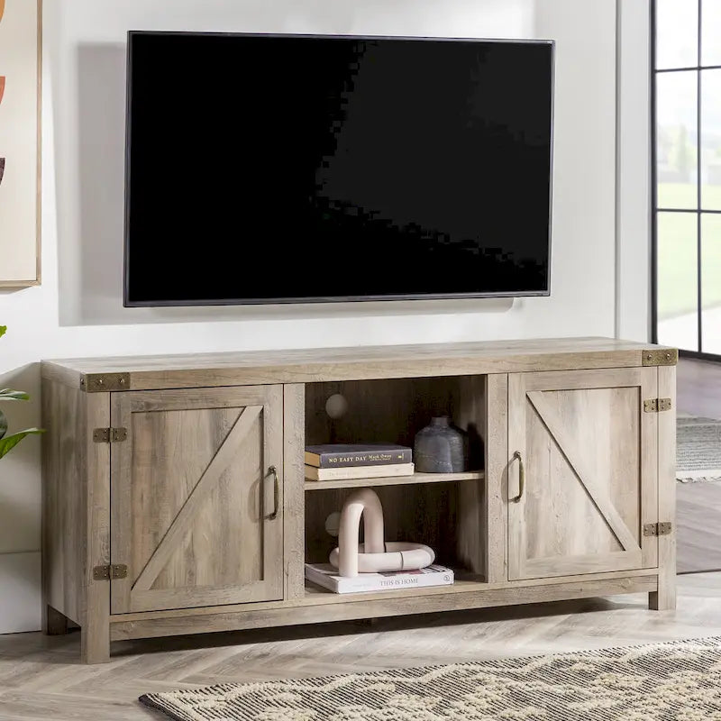 Mobile TV Middlebrook Firebranch da 58 pollici con ante scorrevoli in stile fienile
