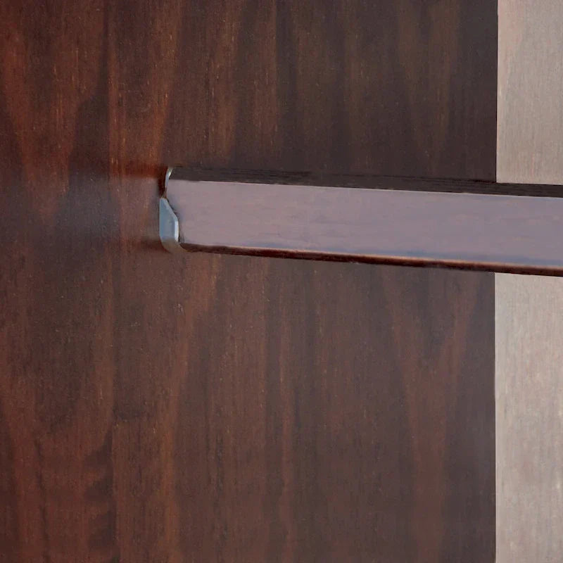 Guardaroba Flessibile in Legno Massello al 100% con Pomelli in Metallo o Legno