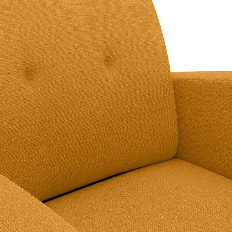 Poltrona di design di metà secolo Carson Carrington Keflavik, giallo senape