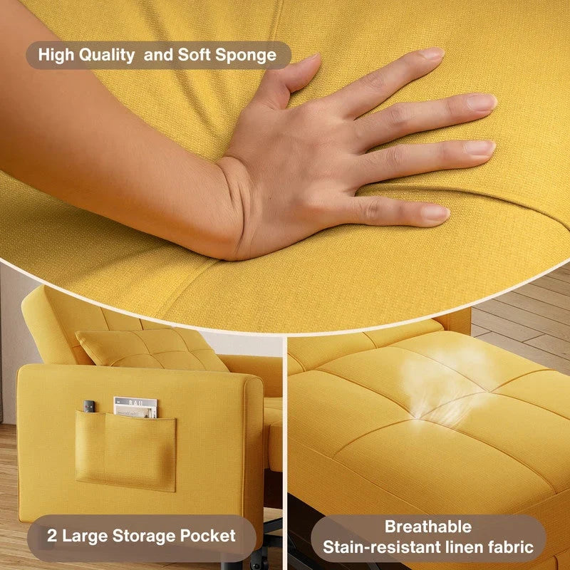 Divano letto trasformabile 3-in-1, Poltrona letto estraibile, Letto pieghevole convertibile per soggiorno