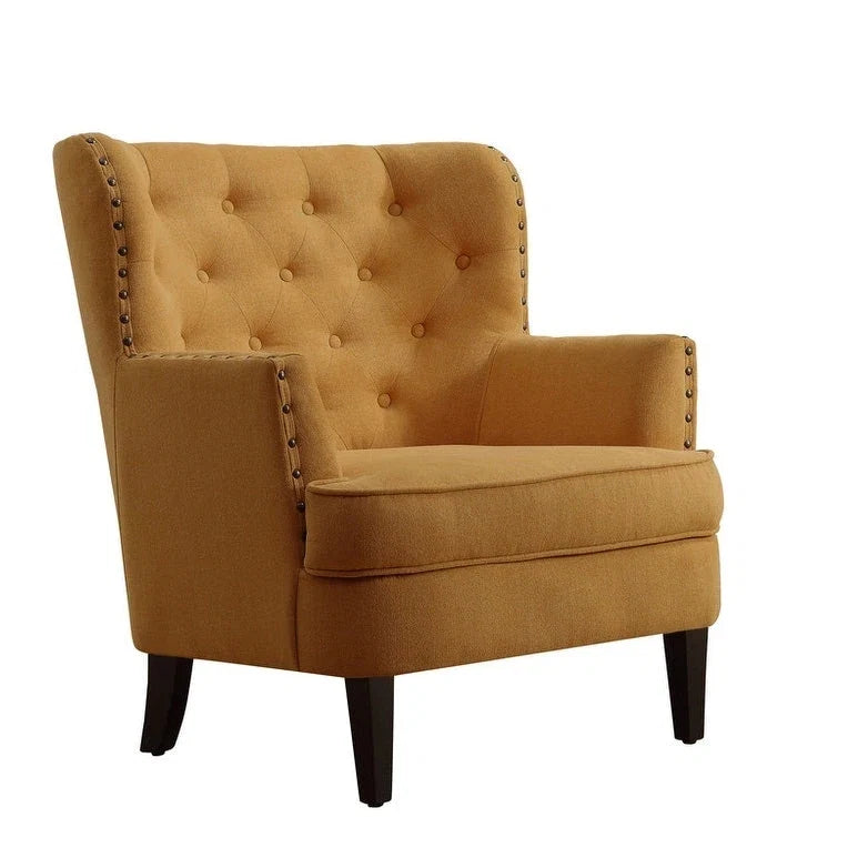 Moser Bay Mignon Poltrona Accent con Schienale Alto Trapuntato, Velluto/Lino, 76 cm