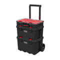 Keter Stack-n-Roll Set 3 pezzi per il trasporto e l'organizzazione degli utensili, sistema di valigette modulare in resina resistente