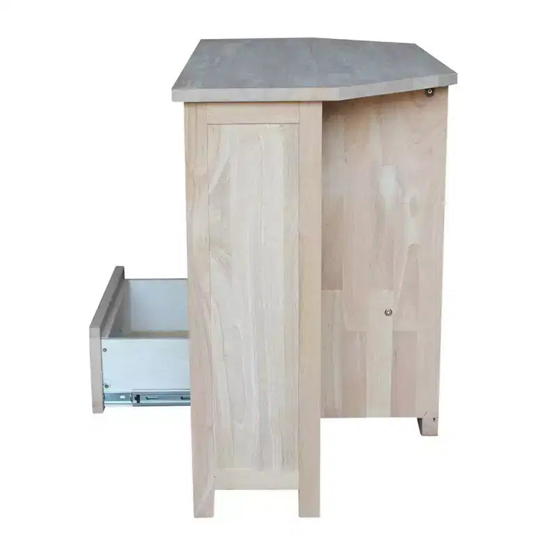 Mobile TV angolare per intrattenimento per TV fino a 42", marrone chiaro: console multimediale in legno massello