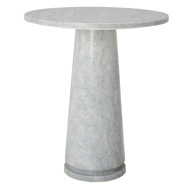 Tavolino d'appoggio rotondo alto in marmo Ghicu di SAFAVIEH Couture - 55,8 cm L x 53,3 cm P x 61 cm A - 53,3x53,3x61 cm