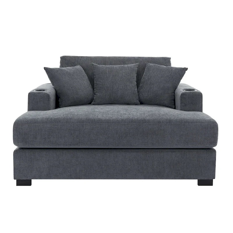 Chaise longue oversize a tre misure con cuscini