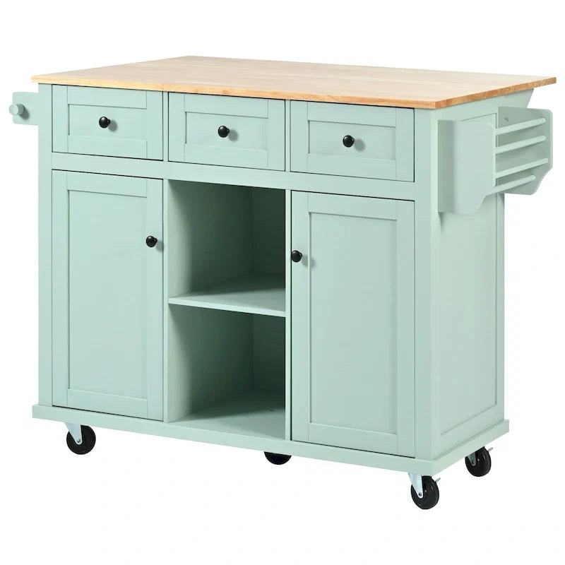 Carrello da Cucina su Ruote Portatile con Contenitore
