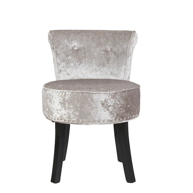 Sgabello per vanità in legno massello alto 27,5 - 27,5 A X 19 L X 11,8 P