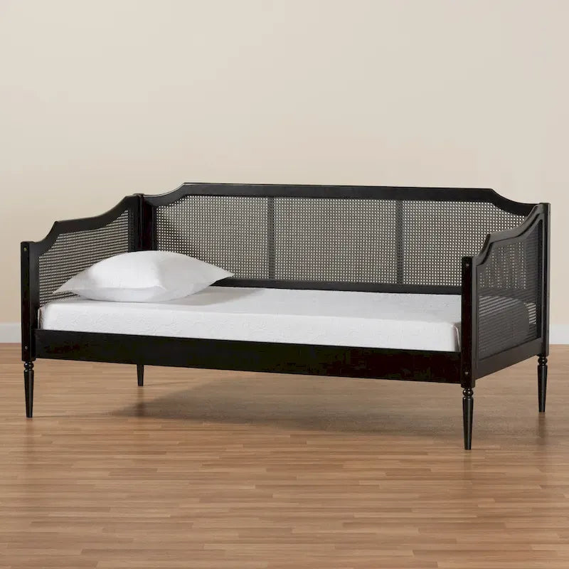 Daybed Moderno Mid-Century "Ogden" in Rattan Sintetico - Twin