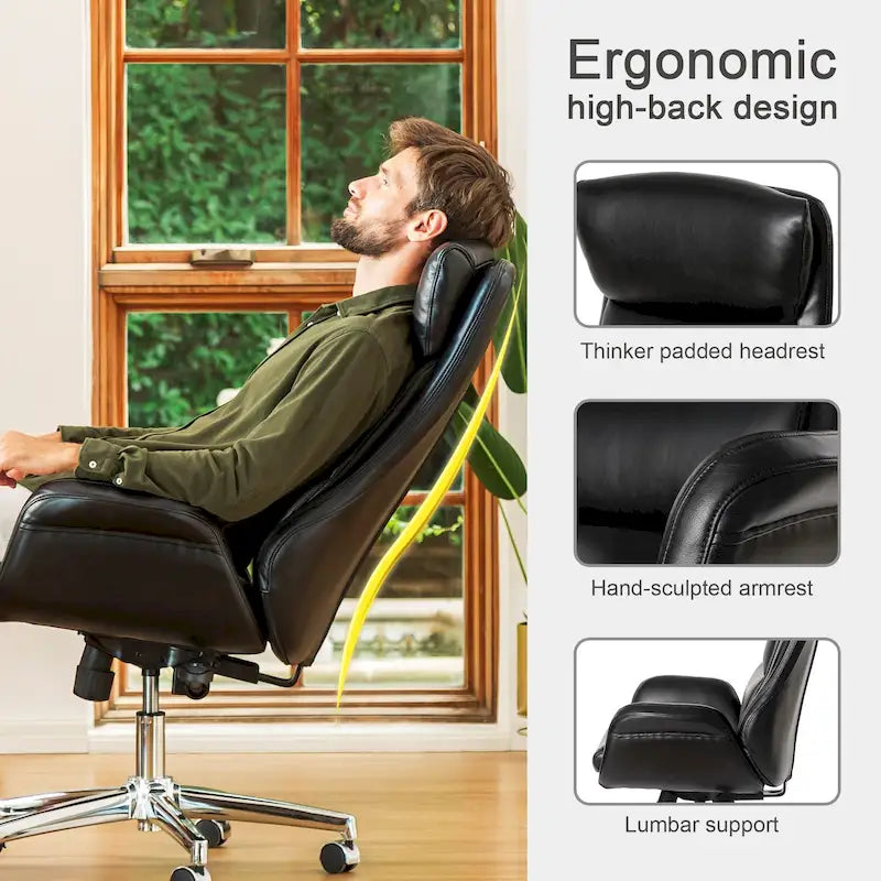Chaise de bureau en similicuir - Pivotante - Plusieurs coloris