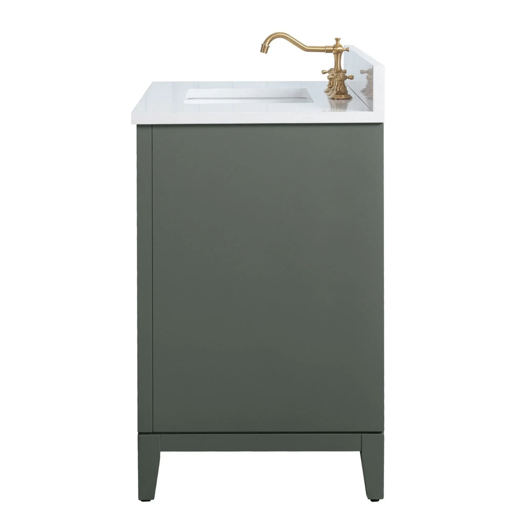 Mobile da Bagno Vanity Art con Lavabo in Ceramica e Top in Marmo Ricomposto