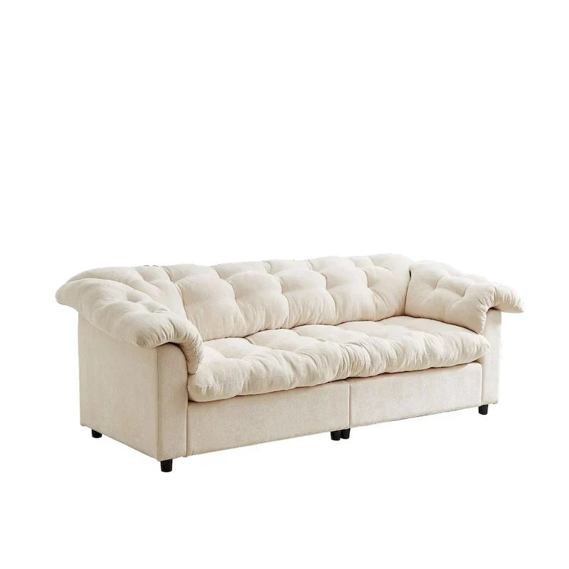 99.2  Divano profondo Chenille Comfort, Divano soffice effetto nuvola imbottito