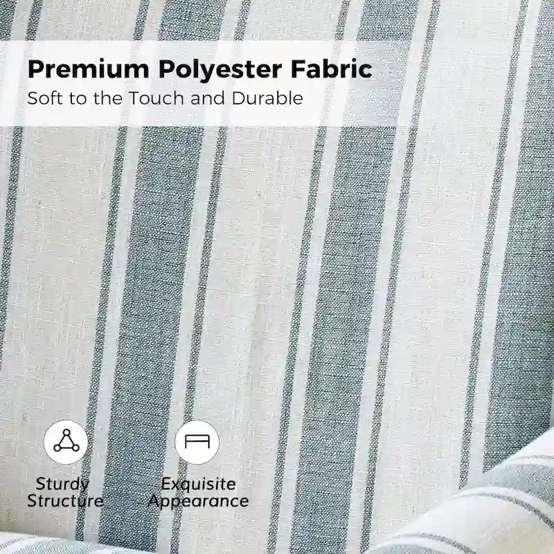 Poltrona girevole a dondolo Georg Comfortable Floral Fabric con braccioli arrotolati di HULALA HOME