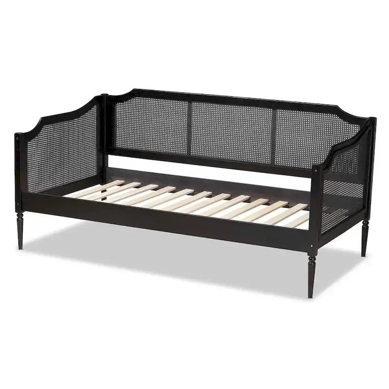 Daybed Moderno Mid-Century "Ogden" in Rattan Sintetico - Twin