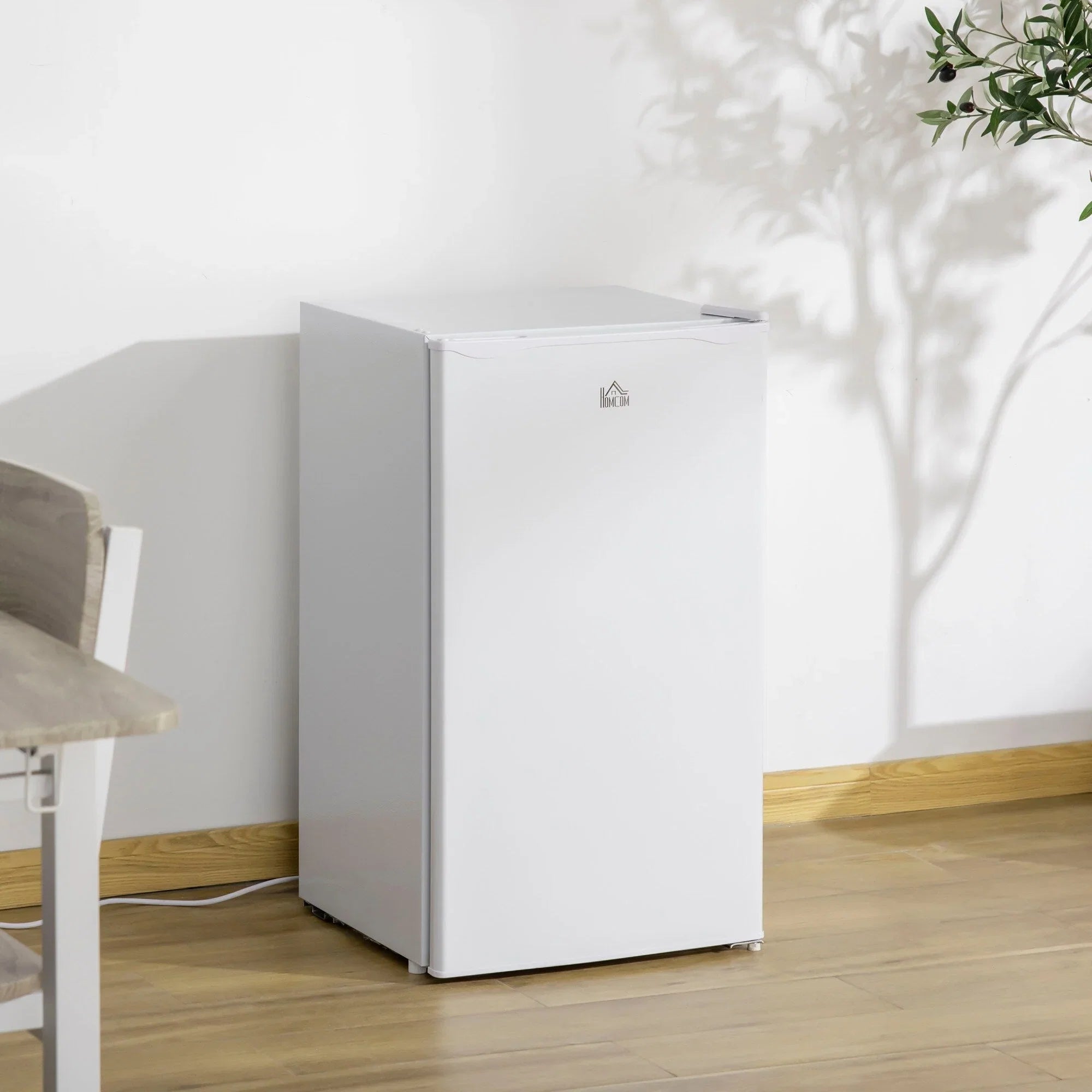 Mini Frigorifero da 90 litri con Congelatore, Frigorifero Compatto a Porta Singola con Termostato Regolabile per Camera da Letto