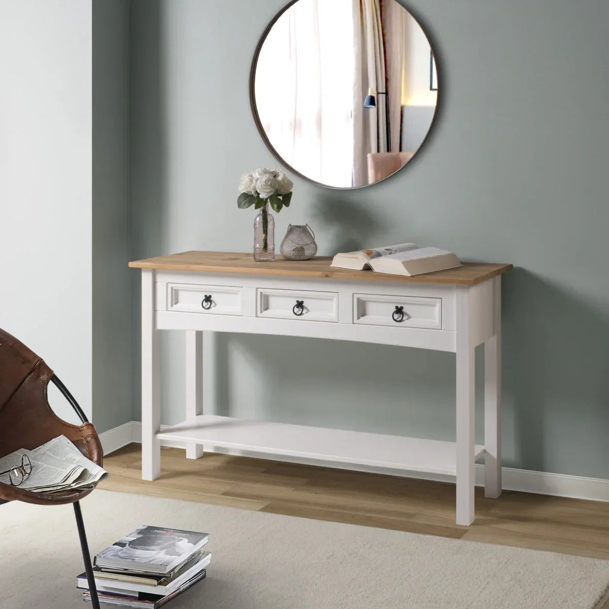 Consolle in Legno con 3 Cassetti Corona | Furniture Dash - N/A