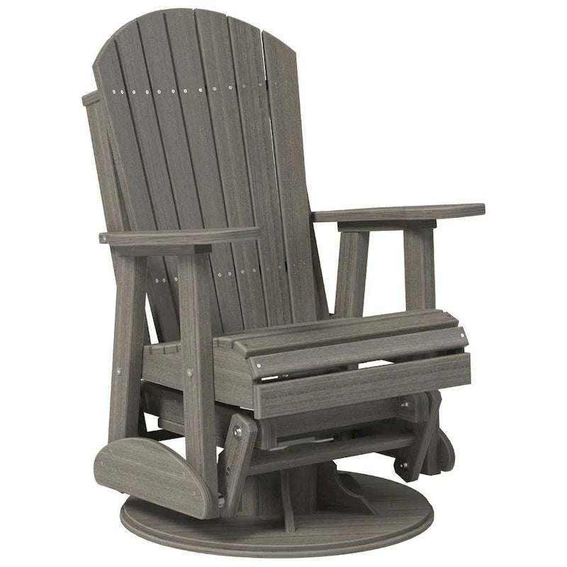 Poltrona scorrevole e girevole Adirondack in Poly Lumber