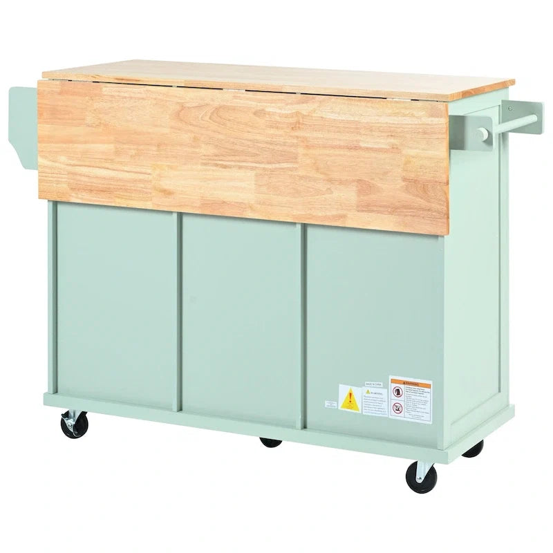 Carrello da Cucina su Ruote Portatile con Contenitore
