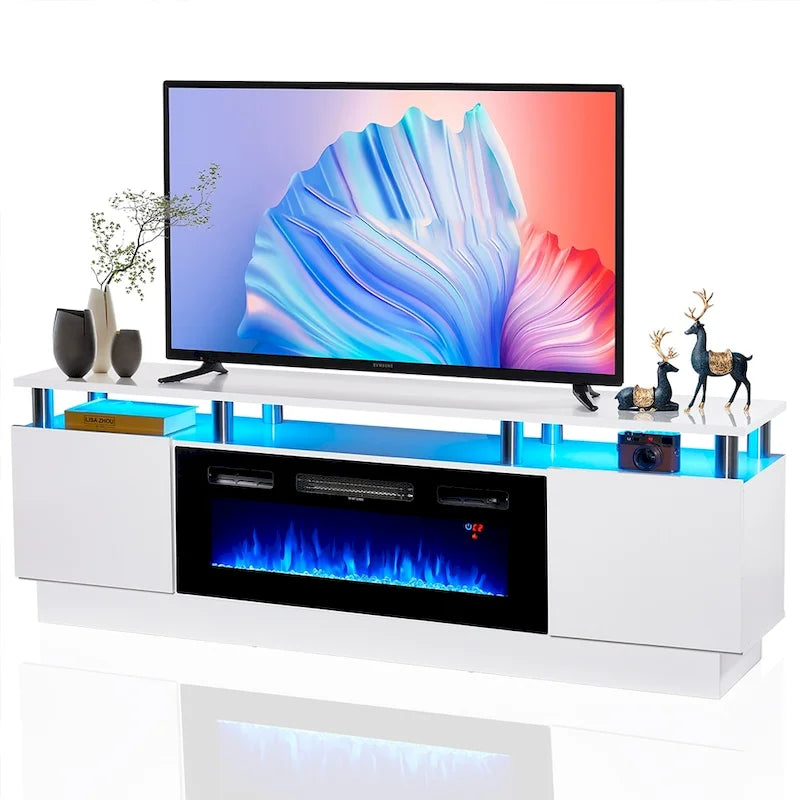Mobile TV con caminetto da 70" con caminetto elettrico da 36"
