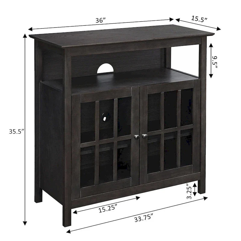 Mobile TV con armadietti contenitori Convenience Concepts Big Sur Highboy da 40 pollici